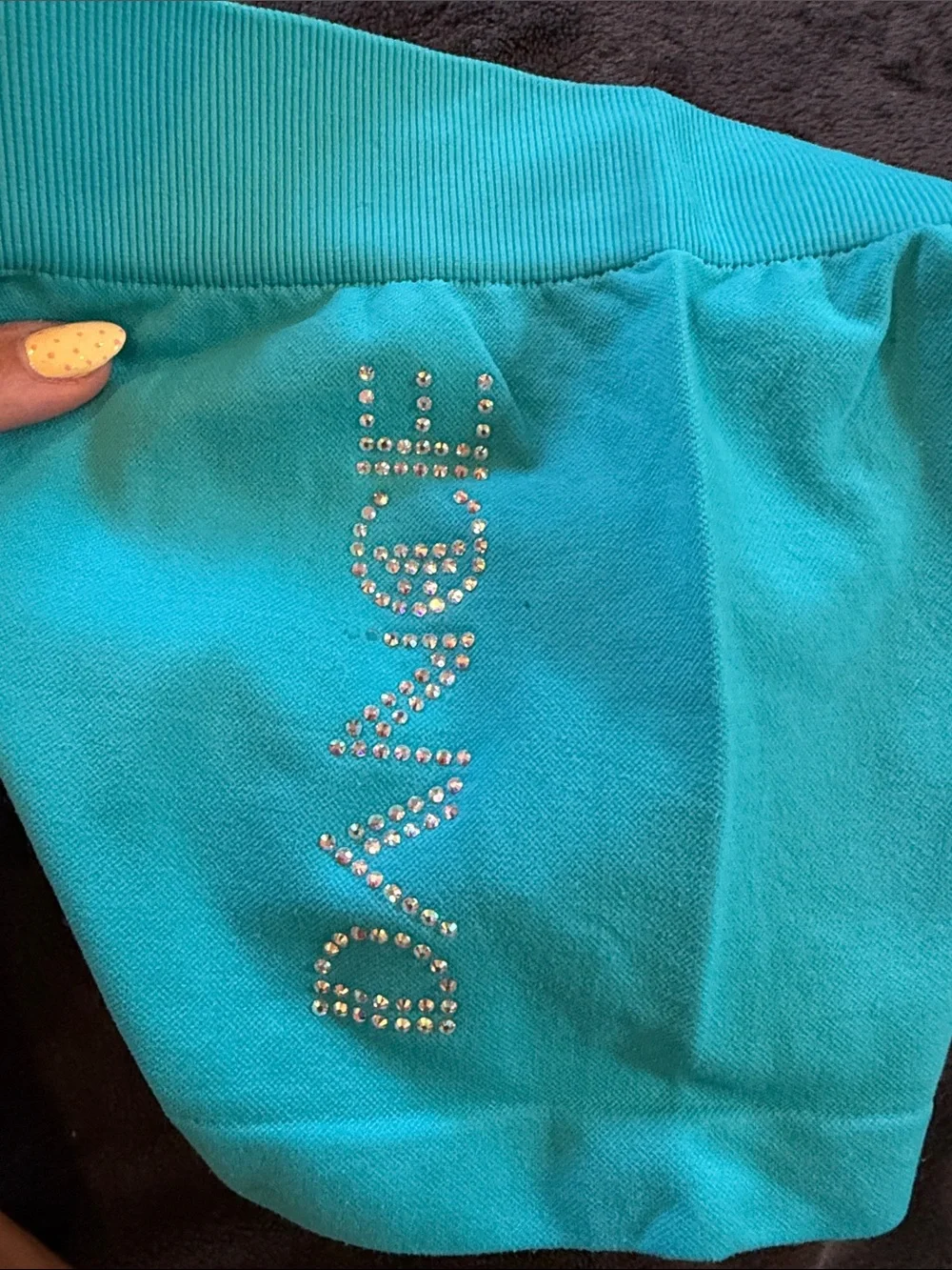 Shoshanna Turquoise Girls Skort with Rhinestone DANCE